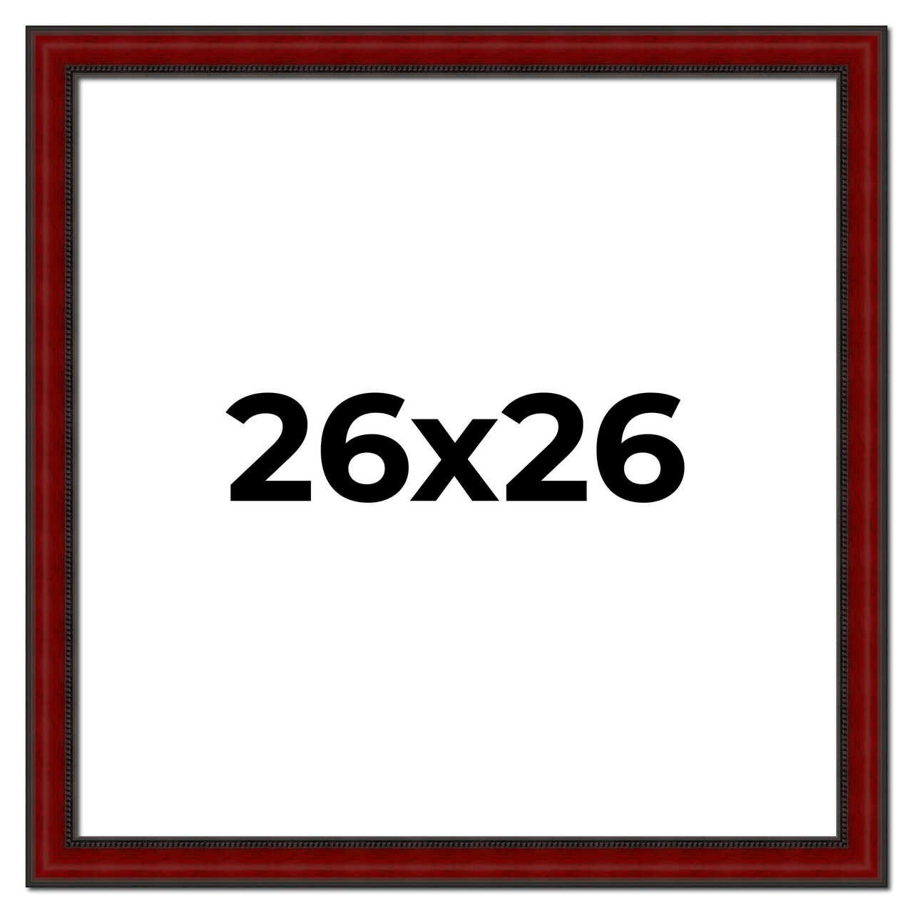 Square Weathered Red Picture Frame - UV Acrylic, Foam Board Backing, Hanging Hardware